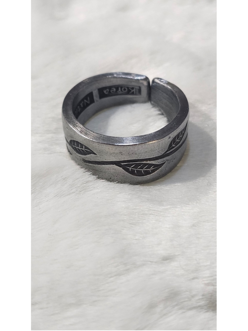 Leaf Vine Spoon Ring Size 7 Stainless Steel Spoon Ring